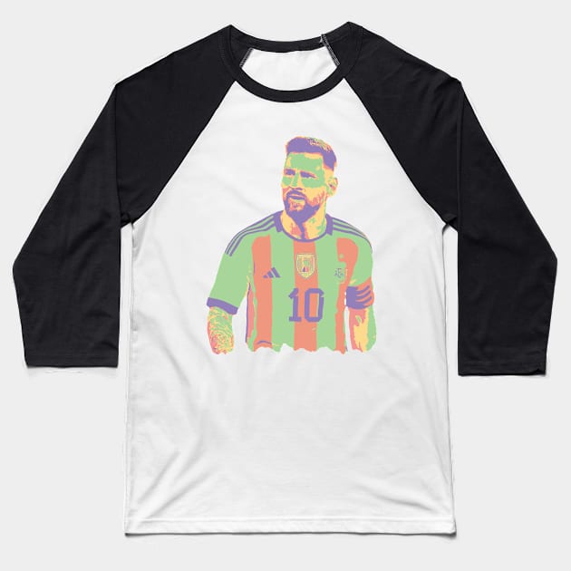 Messi Tribute - Lionel Soccer Player Goat Messi - Ronaldo Soccer Mbappe Messi Argentina Maradona Michael Jordan Inter Miami Ronaldinho Argentina Cristiano Ronaldo - 10 - Barcelona vs real Madrid - World Cup - Mundial de Futbol Baseball T-Shirt by TributeDesigns